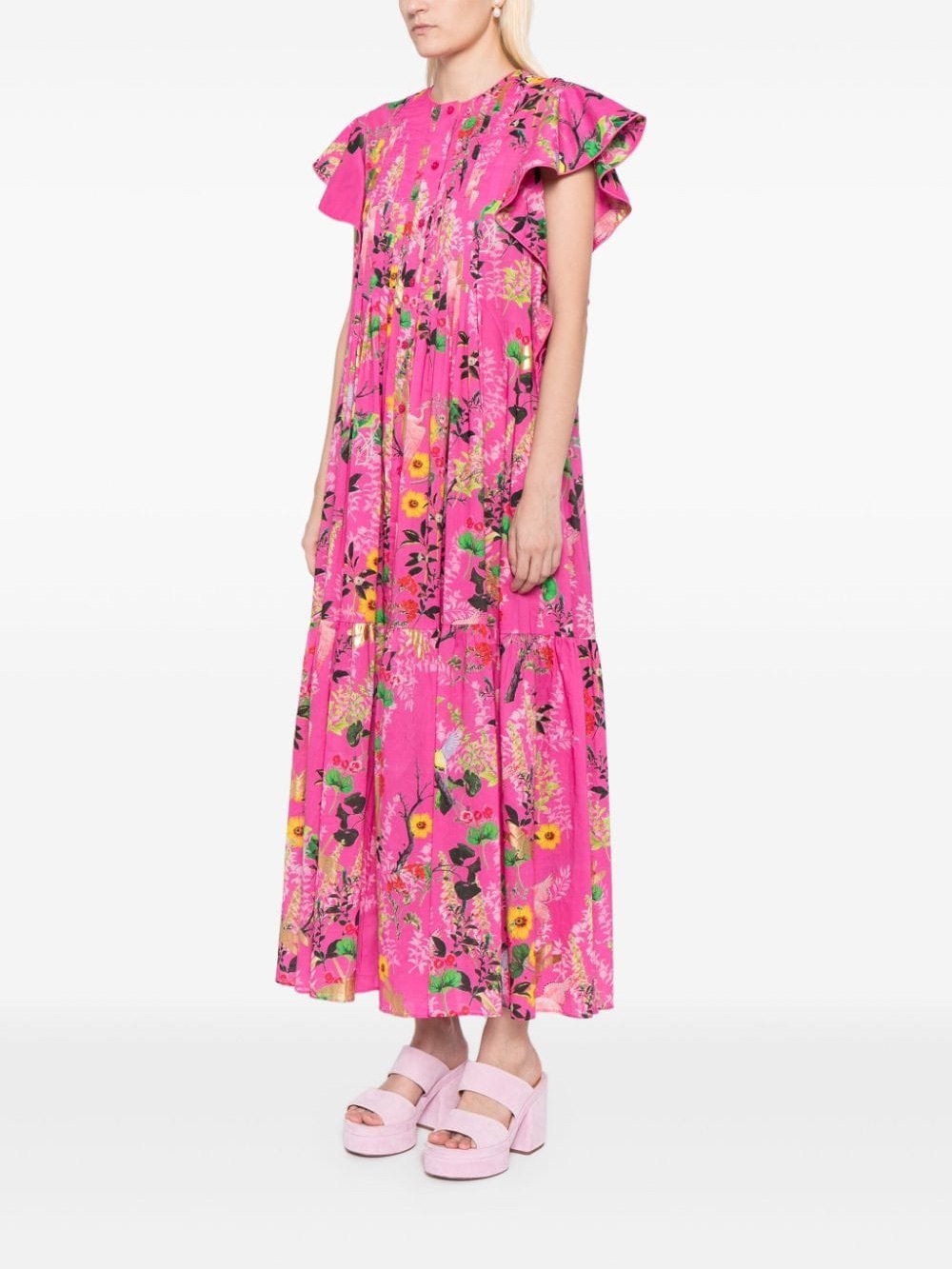 Cynthia ROWLEY Nairobi kaftan pink floral NWT
